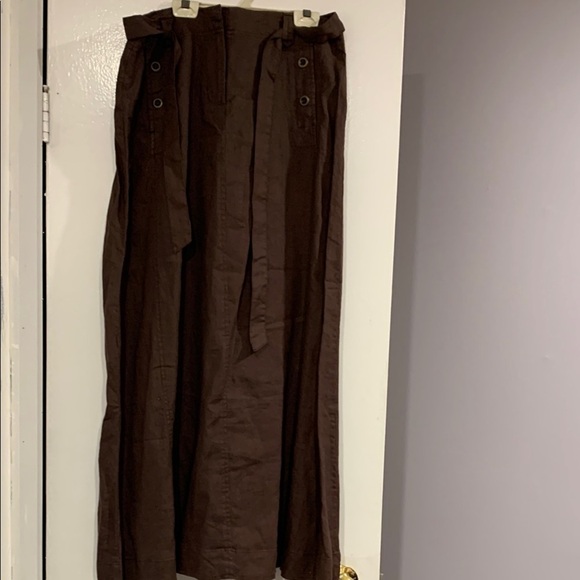 Dresses & Skirts - Brown Midi Skirt with Belt